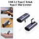 USB 3.1 Type-C Erkek – Type-C Dişi Çevirici Adaptör 10Gbps Hızlı Veri ve Şarj Desteği