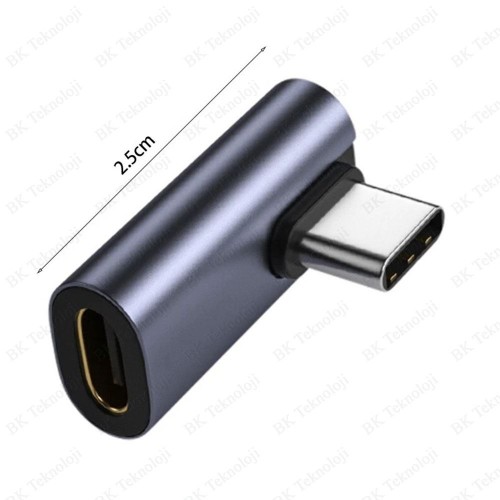 USB 3.1 Type-C Erkek – Type-C Dişi Çevirici Adaptör 10Gbps Hızlı Veri ve Şarj Desteği