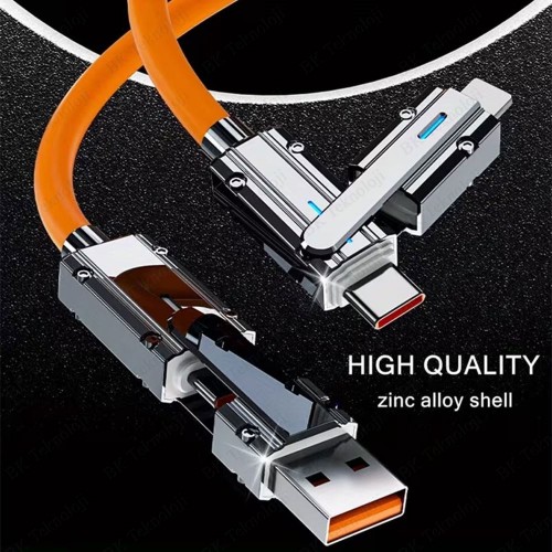 4in1 Hızlı Şarj Kablosu 120W Tüm Cihazlarla Uyumlu - 1 Metre