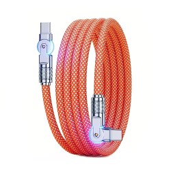 180° Döner Başlıklı Type-C to Type-C Hızlı Data/Şarj Kablosu - 1 Metre