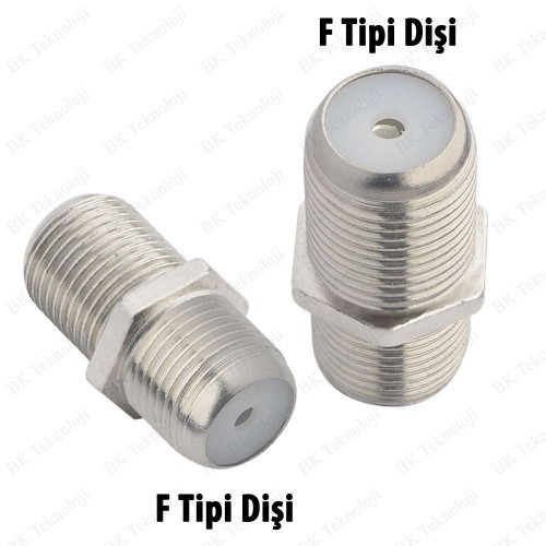 F Tipi Dişi-Dişi Koaksiyel Uydu Kablosu Uzatma Adaptörü RG6 Uyumlu (5 Adet)