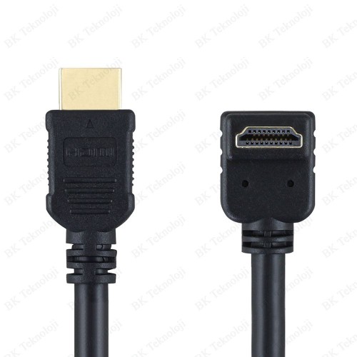 270° Açılı HDMI Kablo 1.5 Metre – L Tipi Erkek-Erkek Görüntü Kablosu