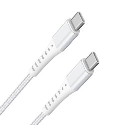 3A / 60W Type-C to Type-C Örgülü Hızlı Şarj ve Data Kablosu (1 Metre)