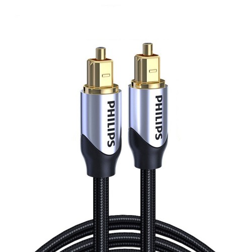 Philips 3 Metre Toslink Optik Ses Kablosu – Hi-Res Audio Fiber Optik SPDIF Kablo