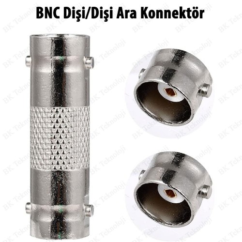 BNC Dişi Dişi Ara Konnektör – CCTV Kamera Kablo Birleştirici Adaptör