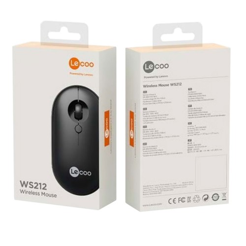 Lecoo WS212 Kablosuz 1600 DPI 4 Tuşlu Optik Mouse Siyah USB Wireless Mouse