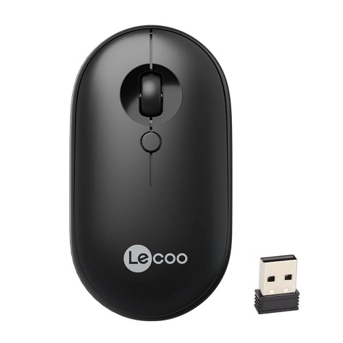 Lecoo WS212 Kablosuz 1600 DPI 4 Tuşlu Optik Mouse Siyah USB Wireless Mouse