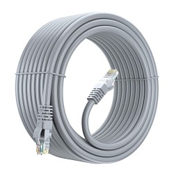 10 Metre CAT6 Ethernet LAN Ağ Kablosu RJ45 Network Patch Kablosu Gri