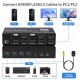 8K @60Hz Çift Ekran HDMI + DisplayPort KVM Switch - 2 PC x 2 Monitör Kontrol Merkezi