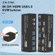8K @60Hz Çift Ekran HDMI + DisplayPort KVM Switch - 2 PC x 2 Monitör Kontrol Merkezi