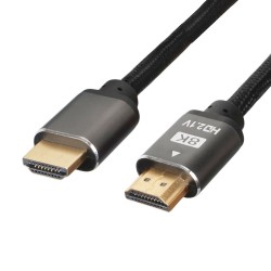 8K 60Hz HDMI 2.1 Ultra HD 48Gbps Örgülü Görüntü Kablosu - 1.5 Metre