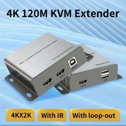 HDMI KVM Extender 120 Metre 4K USB Destekli CAT5e/CAT6 Görüntü Aktarıcı