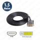 HDMI to DVI Kablo Çift Yönlü DVI-D (24+1/24+5) Destekli 1.5 Metre