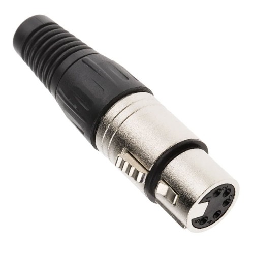 5 Pin XLR Dişi Konnektör Kablo Tipi Mikrofon ve DMX Bağlantı Soketi