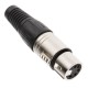 5 Pin XLR Dişi Konnektör Kablo Tipi Mikrofon ve DMX Bağlantı Soketi
