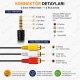 3.5mm TRRS Erkek - 3 RCA Erkek AV Ses Görüntü Kablosu Gold Uçlu 1.5 Metre 3.5mm TRRS Erkek - 3 RCA Erkek AV Ses Görüntü Kablosu Gold Uçlu 1.5 Metre