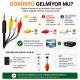 3.5mm TRRS Erkek - 3 RCA Erkek AV Ses Görüntü Kablosu Gold Uçlu 1.5 Metre 3.5mm TRRS Erkek - 3 RCA Erkek AV Ses Görüntü Kablosu Gold Uçlu 1.5 Metre