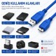 3 Metre USB 3.0 A Erkek - USB 3.0 Micro-B Erkek 5Gbps Veri Aktarım Kablosu
