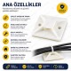 10 Adet 28x28mm Yapışkanlı Kare Kroşe Kablo Bağı Sabitleme Ayağı 10 Adet 28x28mm Yapışkanlı Kare Kroşe Kablo Bağı Sabitleme Ayağı