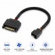 SATA 15 Pin Güç - 3 Pin / 4 Pin PWM Kasa Fanı Güç Adaptör Kablosu 30cm