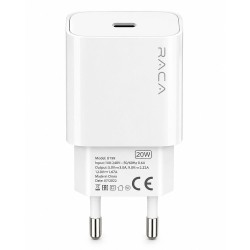 Raca U199 20W PD 3.0 USB-C Hızlı Şarj Adaptörü Beyaz