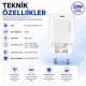 Raca U199 20W PD 3.0 USB-C Hızlı Şarj Adaptörü Beyaz