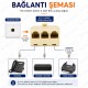 RJ11 6P4C 1 Erkek 3 Dişi Telefon Çoklayıcı Ayırıcı Adaptör