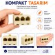 RJ11 6P4C 1 Erkek 3 Dişi Telefon Çoklayıcı Ayırıcı Adaptör