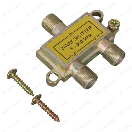 5-900 MHz 2 Yollu Kablo TV Anten Sinyal Ayırıcı Splitter
