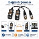 8MP AHD TVI CVI CVBS Pasif Video Balun BNC-UTP Seti 8MP AHD TVI CVI CVBS Pasif Video Balun BNC-UTP Seti