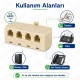 RJ11 6P4C 1 Erkek 4 Dişi Telefon Hat Çoklayıcı Adaptör