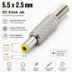 5.5 x 2.5 mm DC Erkek Güç Jakı Metal Lehimlenebilir Konnektör