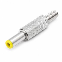 5.5 x 2.5 mm DC Erkek Güç Jakı Metal Lehimlenebilir Konnektör