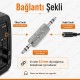 3.5 mm Erkek / Erkek Stereo Metal Jack Adaptör – AUX Ses Birleştirici
