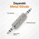3.5 mm Erkek / Erkek Stereo Metal Jack Adaptör – AUX Ses Birleştirici