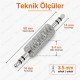 3.5 mm Erkek / Erkek Stereo Metal Jack Adaptör – AUX Ses Birleştirici