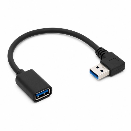 90 Derece Sağ Açılı USB 3.0 Erkek – Dişi Uzatma Kablosu 30 cm