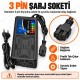 72V 32Ah 4.5A Elektrikli Bisiklet ve Scooter Şarj Cihazı 3 Pin