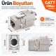 Cat7 Cat6A RJ45 10Gbps 600MHz Metal Korumalı Toolless Keystone Jack STP/FTP Cat7 Cat6A RJ45 10Gbps 600MHz Metal Korumalı Toolless Keystone Jack STP/FTP