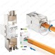 Cat7 Cat6A RJ45 10Gbps 600MHz Metal Korumalı Toolless Keystone Jack STP/FTP Cat7 Cat6A RJ45 10Gbps 600MHz Metal Korumalı Toolless Keystone Jack STP/FTP