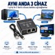 1 Giriş 3 Çıkış 1000Mbps Gigabit Ethernet Splitter RJ45 Ağ Dağıtıcı USB-C 5V