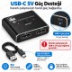 8K DisplayPort 1.4 Çift Yönlü Switch 2 Giriş 1 Çıkış / 1 Giriş 2 Çıkış 4K 120Hz Kumandalı