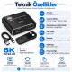 8K DisplayPort 1.4 Çift Yönlü Switch 2 Giriş 1 Çıkış / 1 Giriş 2 Çıkış 4K 120Hz Kumandalı