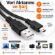 50cm USB 2.0 Type-A Erkek – Mini USB-B 5 Pin Veri ve Şarj Kablosu