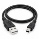 50cm USB 2.0 Type-A Erkek – Mini USB-B 5 Pin Veri ve Şarj Kablosu