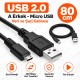 80cm USB 2.0 Type-A Erkek - Micro USB Erkek Veri ve Şarj Kablosu 80cm USB 2.0 Type-A Erkek - Micro USB Erkek Veri ve Şarj Kablosu