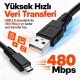 80cm USB 2.0 Type-A Erkek - Micro USB Erkek Veri ve Şarj Kablosu 80cm USB 2.0 Type-A Erkek - Micro USB Erkek Veri ve Şarj Kablosu