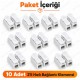 10 Adet 2'li Basmalı Hızlı Bağlantı Klemensi 0.5-2.5mm² Beyaz