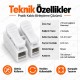 10 Adet 2'li Basmalı Hızlı Bağlantı Klemensi 0.5-2.5mm² Beyaz