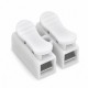 10 Adet 2'li Basmalı Hızlı Bağlantı Klemensi 0.5-2.5mm² Beyaz